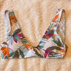Tropical Print Bikini Top- Roxy